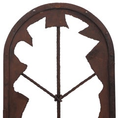Pair of Arched French Brutalist Iron Panels, C. 1960
