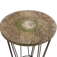 Modernist Stone-top Iron Garden Table