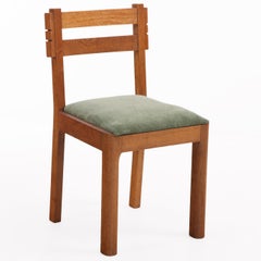 Six French Solid Oak Dining Chairs Attributed to Charles Dudouyt, C. 1945