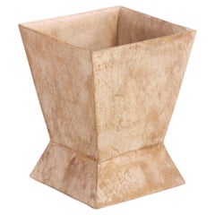 Parchment Covered Waste Basket in the manner of Jean-Michel Frank