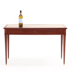 Leather Top Mahogany Writing Desk in the manner of Jean-Michel Frank, C. 1940
