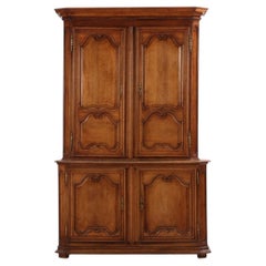 Zweiteiliger Schrank aus französischer Eiche aus dem 19. Jahrhundert, um 1860
