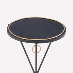 A Pair of Gueridon Style Iron & Bronze Drinks Tables, in the manner of Jean-Mich