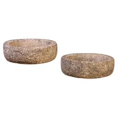 Pair of French Carved Stone Planters, C. 1910
