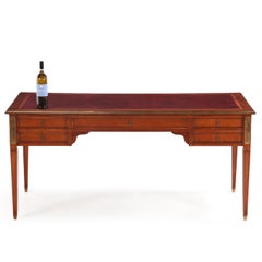 Leather Top Mahogany Writing Desk in French Louix XV Style, C. 1940