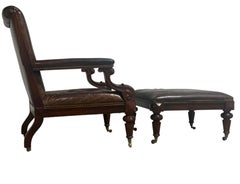Ralph Lauren Regency Library Chair and Ottoman