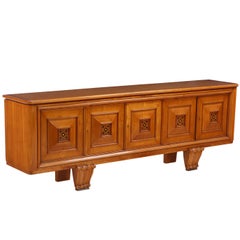 An Important French Art Deco Cherrywood Sideboard / Enfilade, C. 1940.