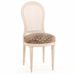 A Set of Four French Directoire Style Painted Side Chairs, C. 1945.