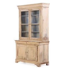 A French Louis Philippe Painted Buffet Deux-Corps / Cabinet, 19th Century.