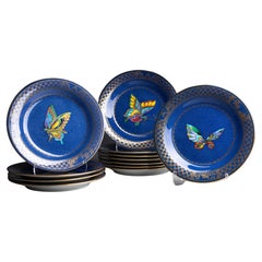 Set of 12 Daisy Makeig-Jones Wedgwood Butterfly Plates