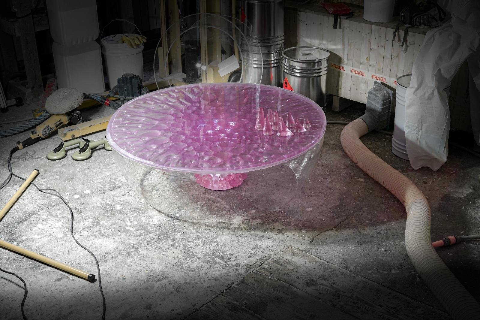 Hypnosis Coffee Table by Eduard Locota, illuminated Acrylic Glass / Resin design 8