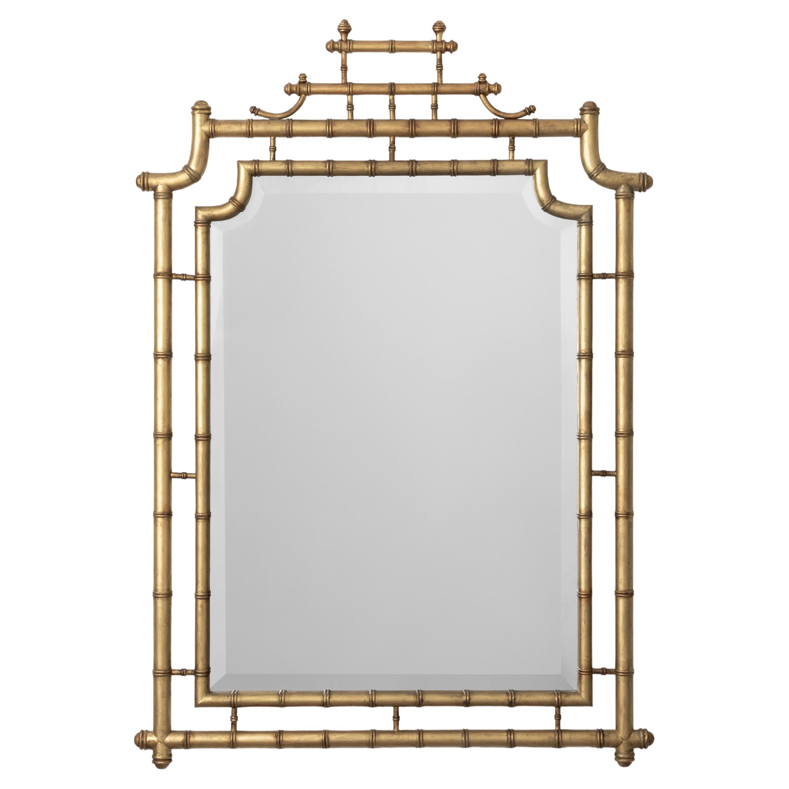 Chinese Style Wood Mirror For Sale