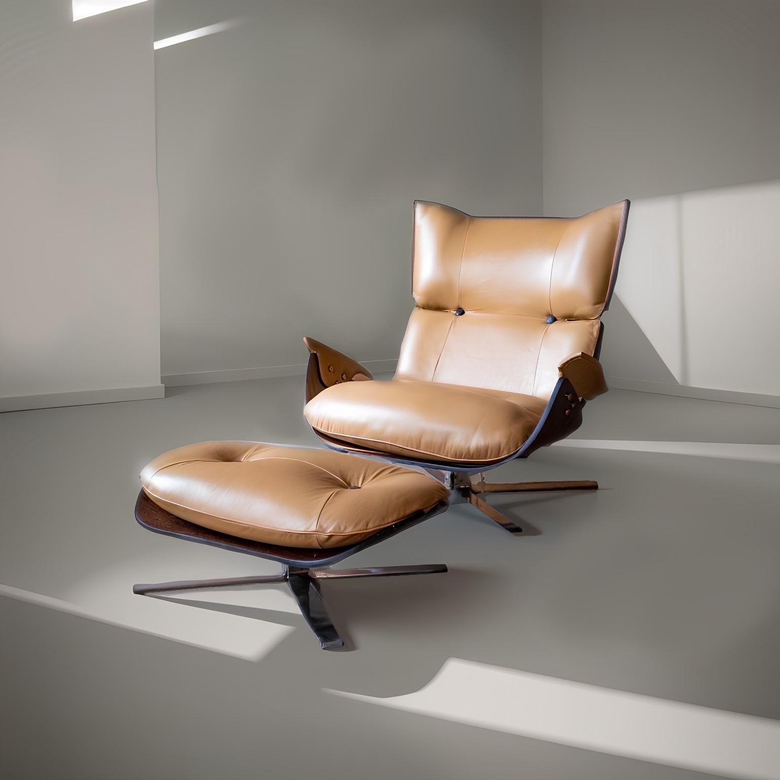 Mid-Century Modern Lounge Chair with Ottoman by Jorge Zalszupin, Brazil 1960s 14