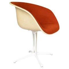 Vintage Mid Century Dining Chair La Fonda by Eames for Vitra, Orange, Fiberglass, 1960s