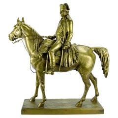 Bronze Sculpture Napoleon Bonaparte on Horseback First French Emperor Excellent