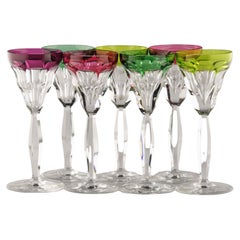 Art deco crystal Baccarat glasses set