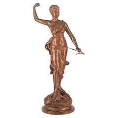 Escultura de bronce Diana cazadora