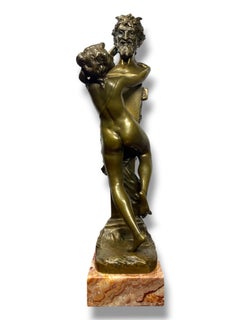 French Neoclassical Bronze Sculpture of a Bacchus Satyr, Circa 1900