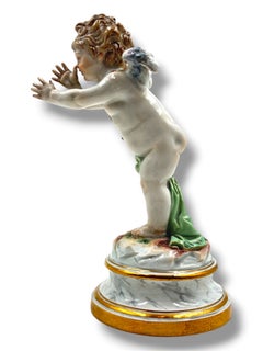 Antique Meissen Rococo Porcelain Figurine by Heinrich Schwabe, circa 1900