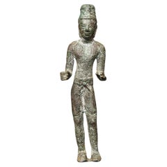 Bouddha ou bodhisattva Prakhon Chai en bronze massif du 7e/9e siècle - 9688