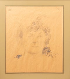 Robert Natkin Portrait of a Young Woman 1964 Pencil Drawing - 10920