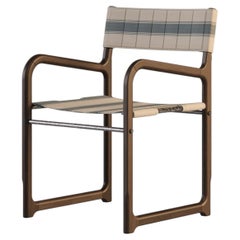 Iroko Wood Torii Dinig Chair for Outdoor With Waterproof Fabrics