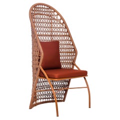 "Belize" Outdoor Chair in Aluminum and Naval Rope Handmade