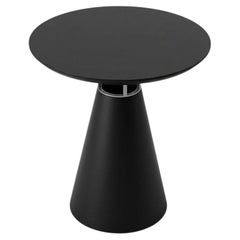 "Farol" Side Table Cone Base in Golden Wood Laminate