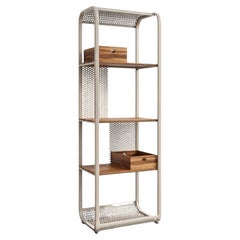 Libreria da esterno "Mare" in alluminio e Wood Wood naturale 60