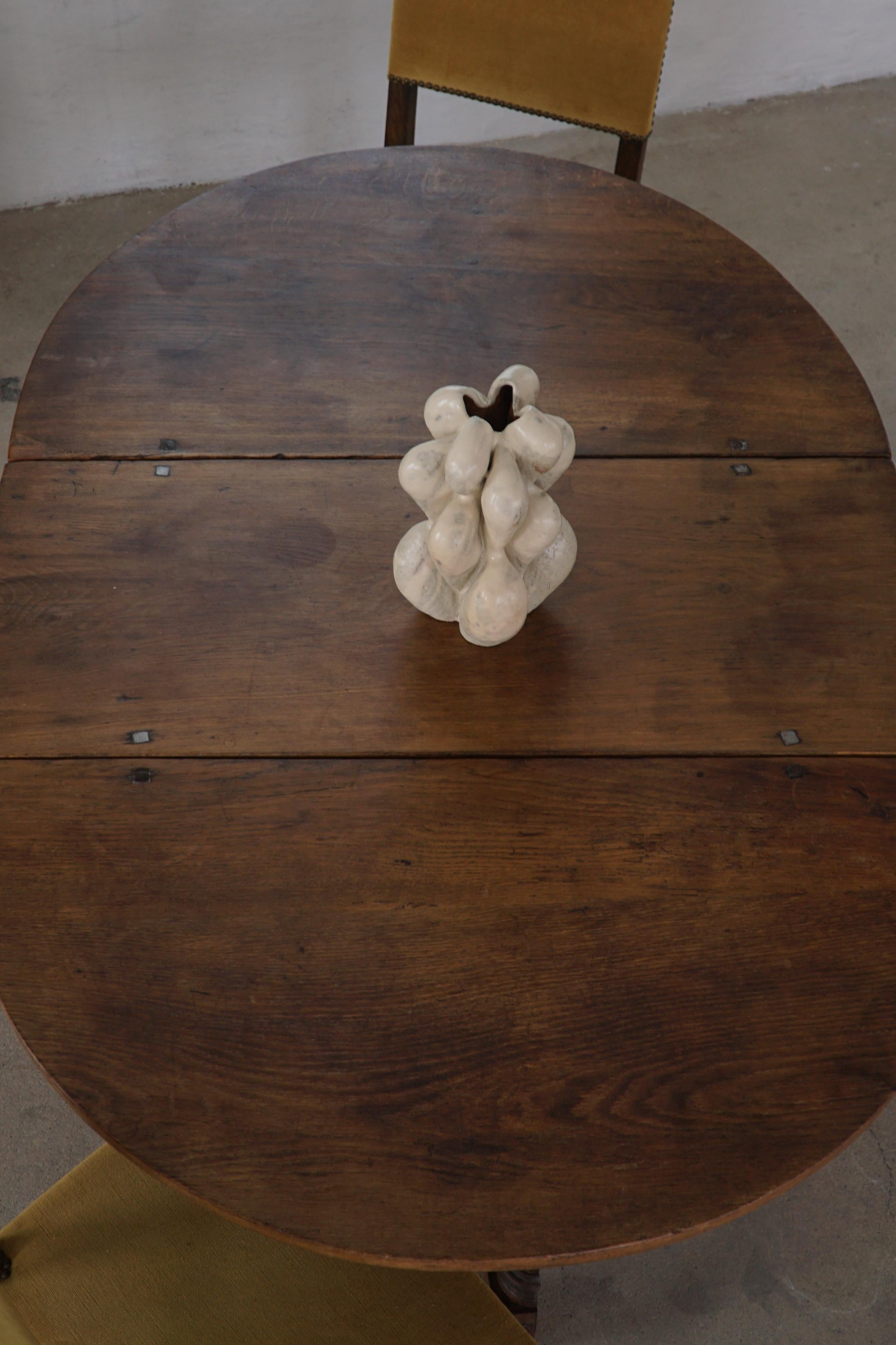 Antique Baroque Drop-Leaf Table in Oak, Danish Cabinetmaker, 19th Century For Sale 2