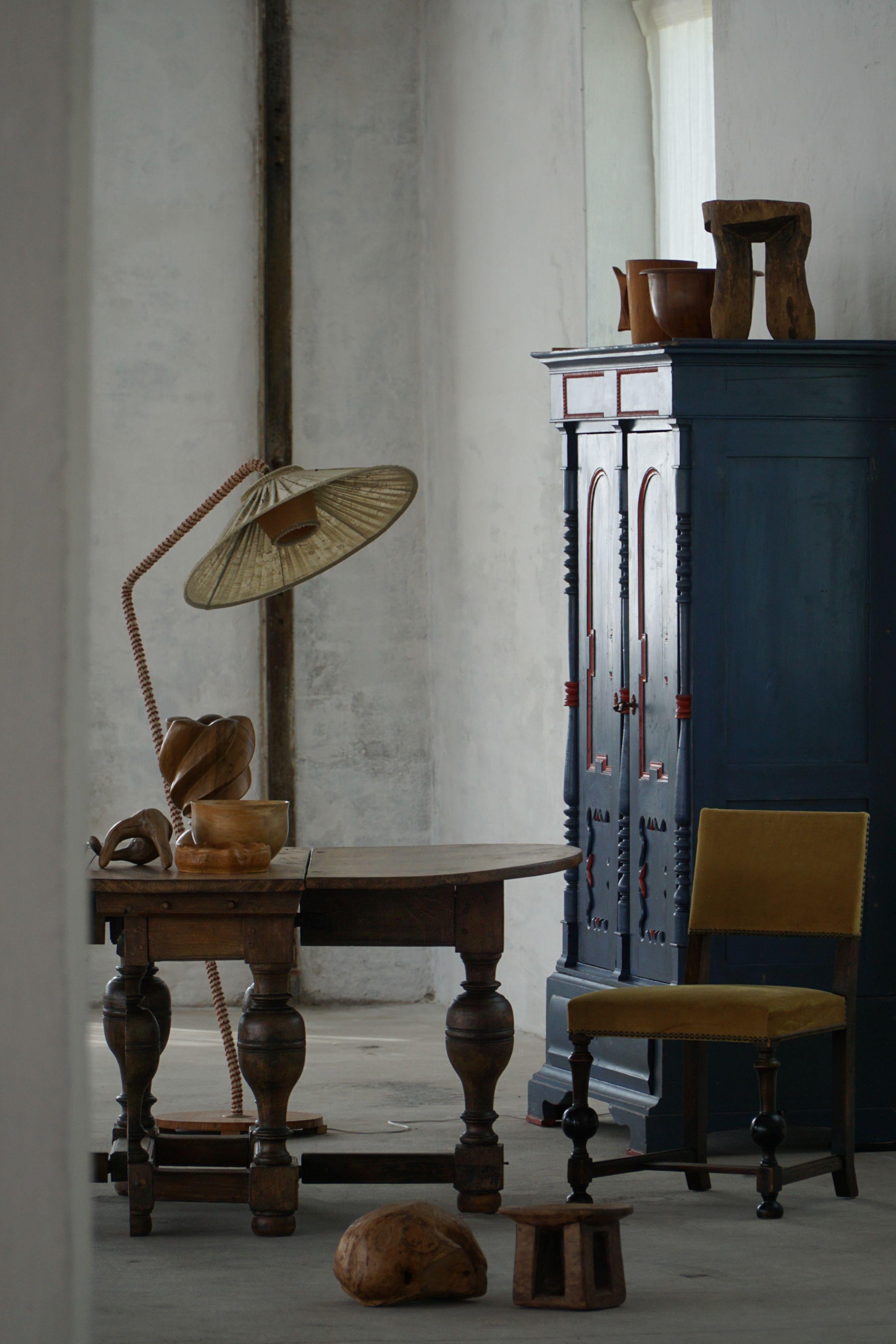 Antique Baroque Drop-Leaf Table in Oak, Danish Cabinetmaker, 19th Century For Sale 7