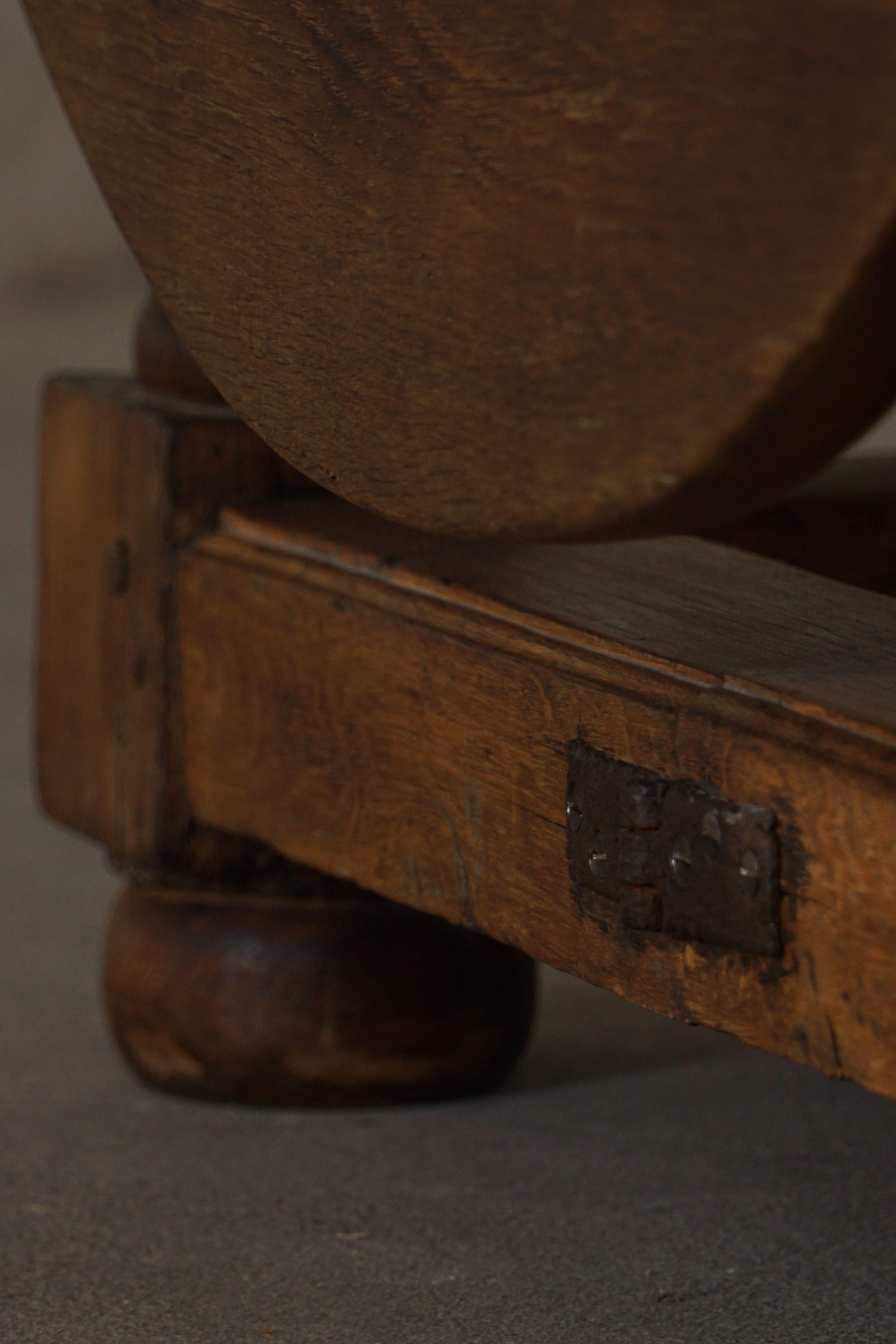 Antique Baroque Drop-Leaf Table in Oak, Danish Cabinetmaker, 19th Century For Sale 13