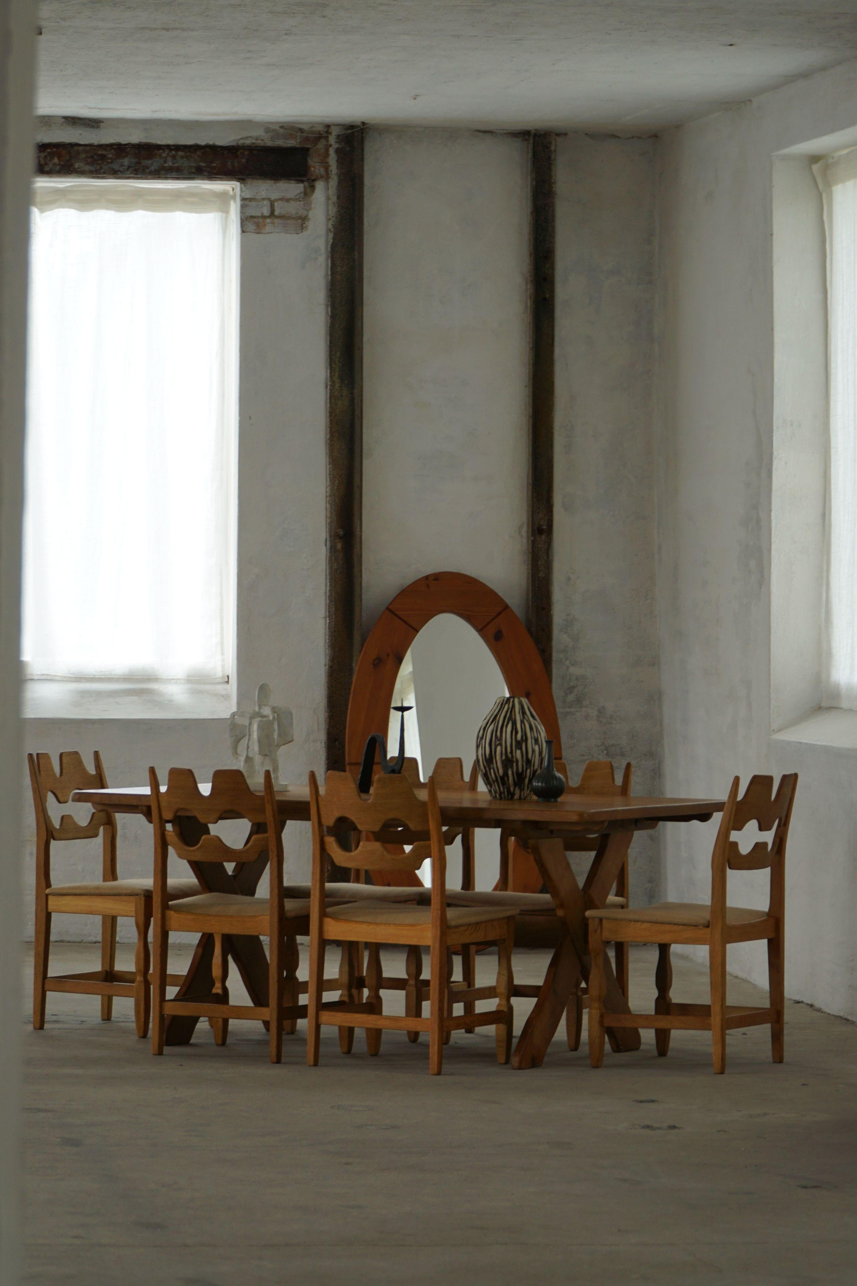 Henning Kjærnulf, Set di 6 sedie, Oak e Assia, metà del secolo scorso, anni '60 In condizioni buone in vendita a Odense, DK