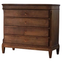 Antique Danish Chest of Drawers in Oak, Made in Late 18th Century, Louis XVI