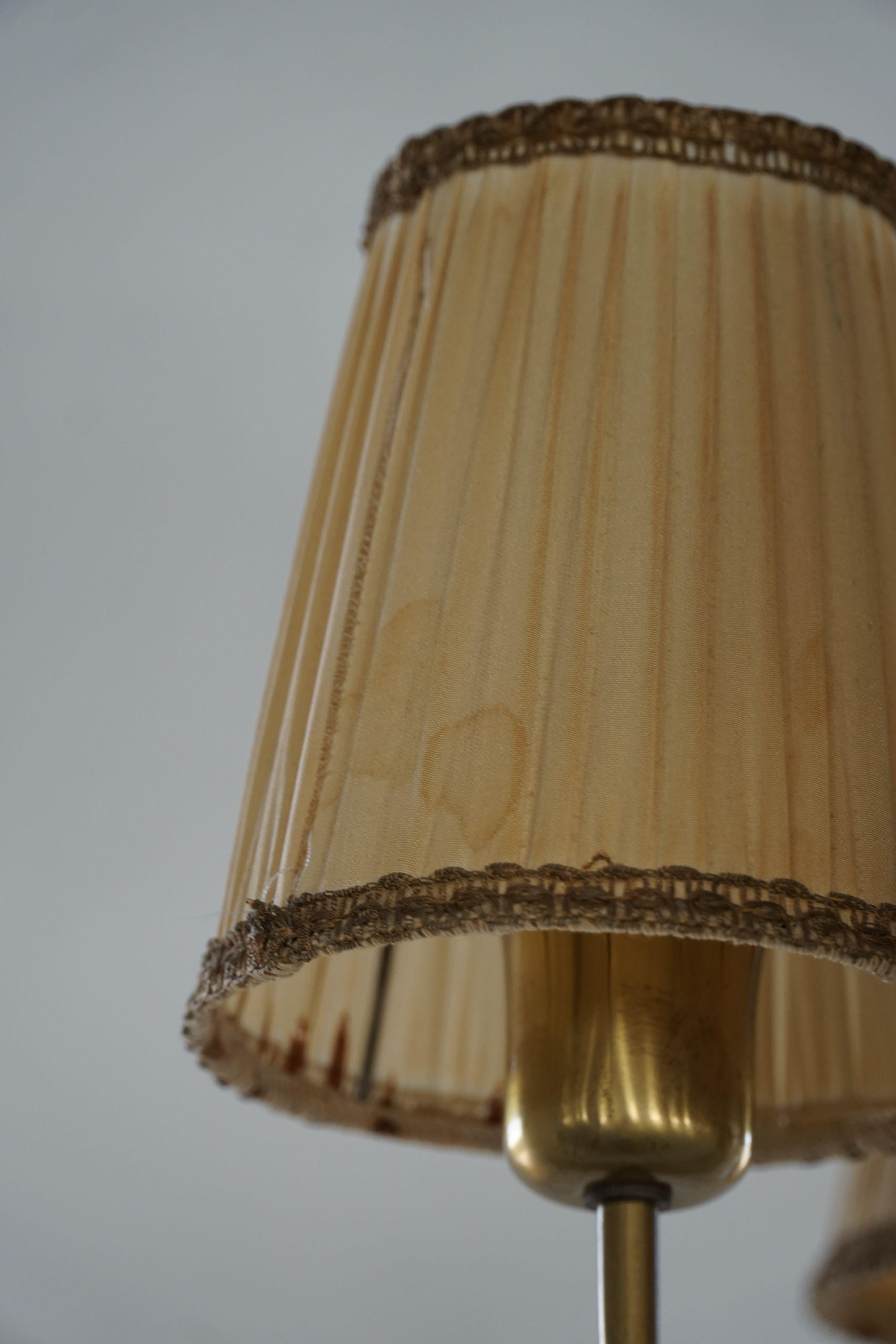 Lampadario svedese a 5 bracci, Mid Century Modern, Attr. Hans Bergström, anni '50 in vendita 4