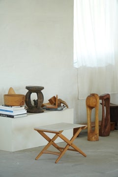 Sgabello pieghevole in rovere modello 203 di Uno & Östen Kristiansson per Luxus Vittsjö, Svezia