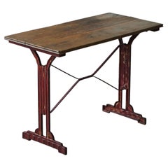 Louis Vuitton, Art Deco Bistro Table in Cast Iron & Wood, France, 1920s–1930s