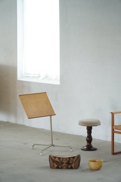 Mid-Century Adjustable Reading Table in Birch and Metal, Sweden, 1970s
