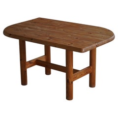Danish Mid Century Modern, Solid Pine Dining Table, Rainer Daumiller, 1970s