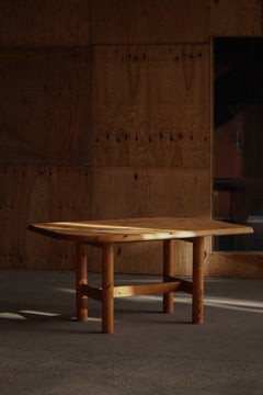 Danish Mid Century Modern, Solid Pine Dining Table, Rainer Daumiller, 1970s