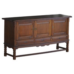Danish Mid Century Modern Sideboard in Dark Stained Oak, Kjærnulf, 1960s