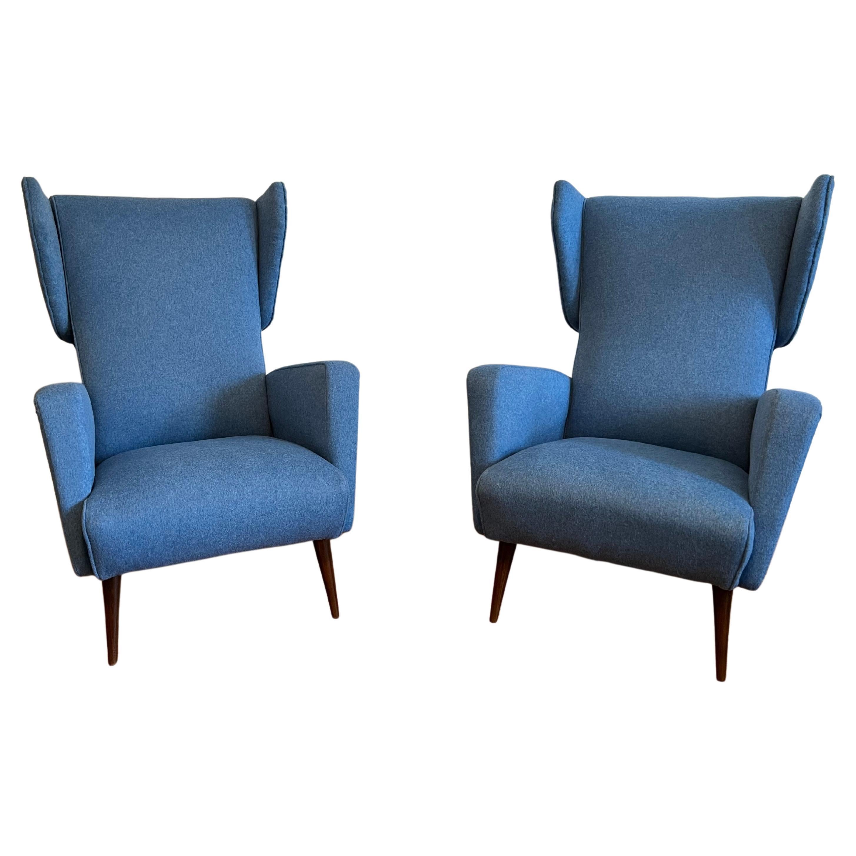 Gio Ponti Armchairs for Hotel Royal by Dassi For Sale