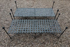 Coppia di panche in ferro vintage anni '50 John Salterini By Mario Papperzini Amalfi Line