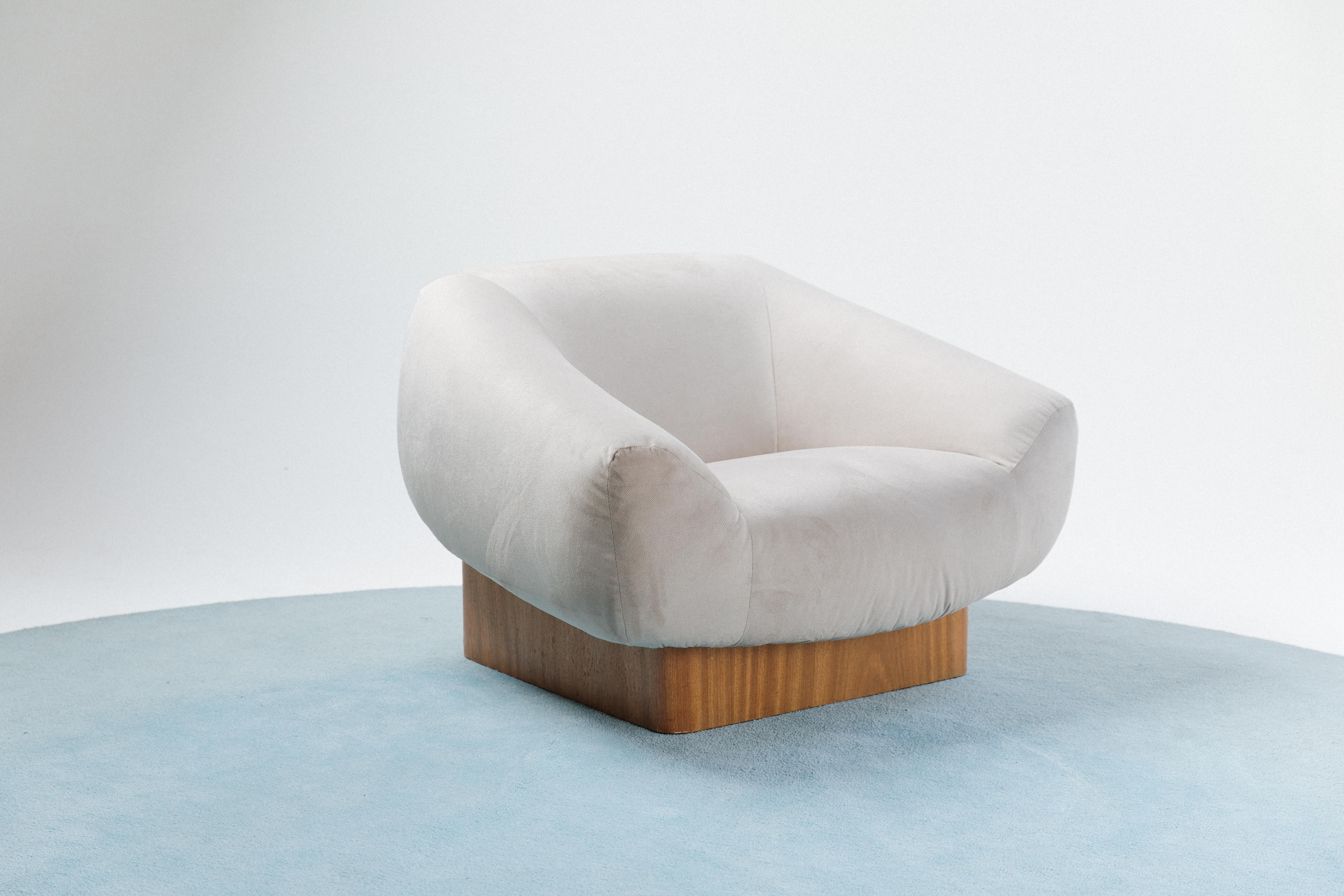 modern round armchair