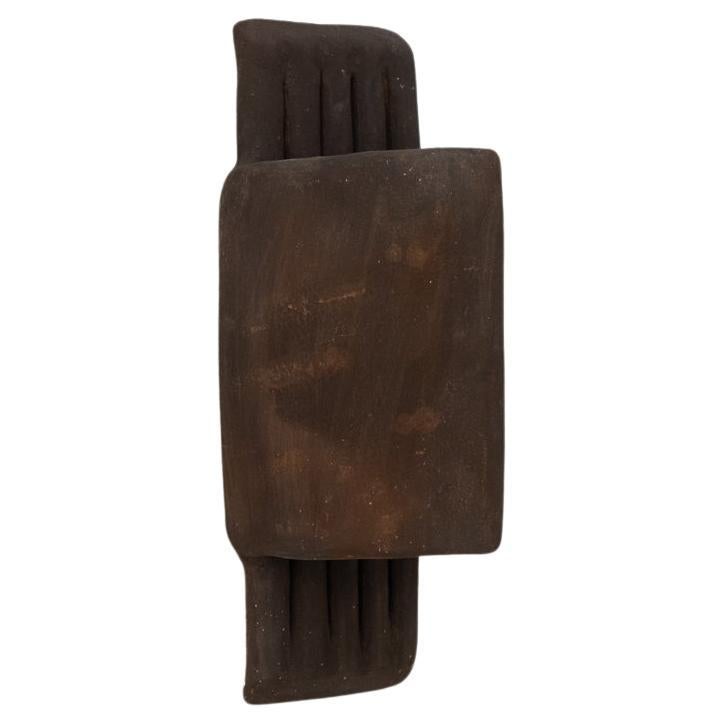 Brown contemporary Ceramic Wall Light Made of local Clay, handcrafted