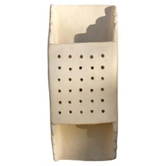 White Ceramic Wall Light Made of Native Clay