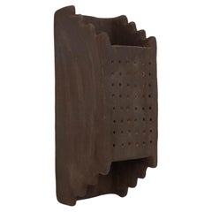 Brown contemporary Ceramic Wall Light Made of local Clay, natural pigments