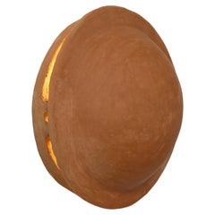 Contemporary Organic Modern Moroccan Handmade Terracotta Ceramic Wall Lamp