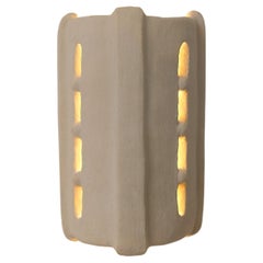 Contemporary Organic Modern Moroccan Handmade Terracotta White Ceramic Wall Lamp
