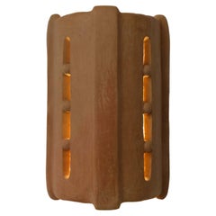 Contemporary Organic Modern Moroccan Handmade Terracotta Ceramic Wall Lamp